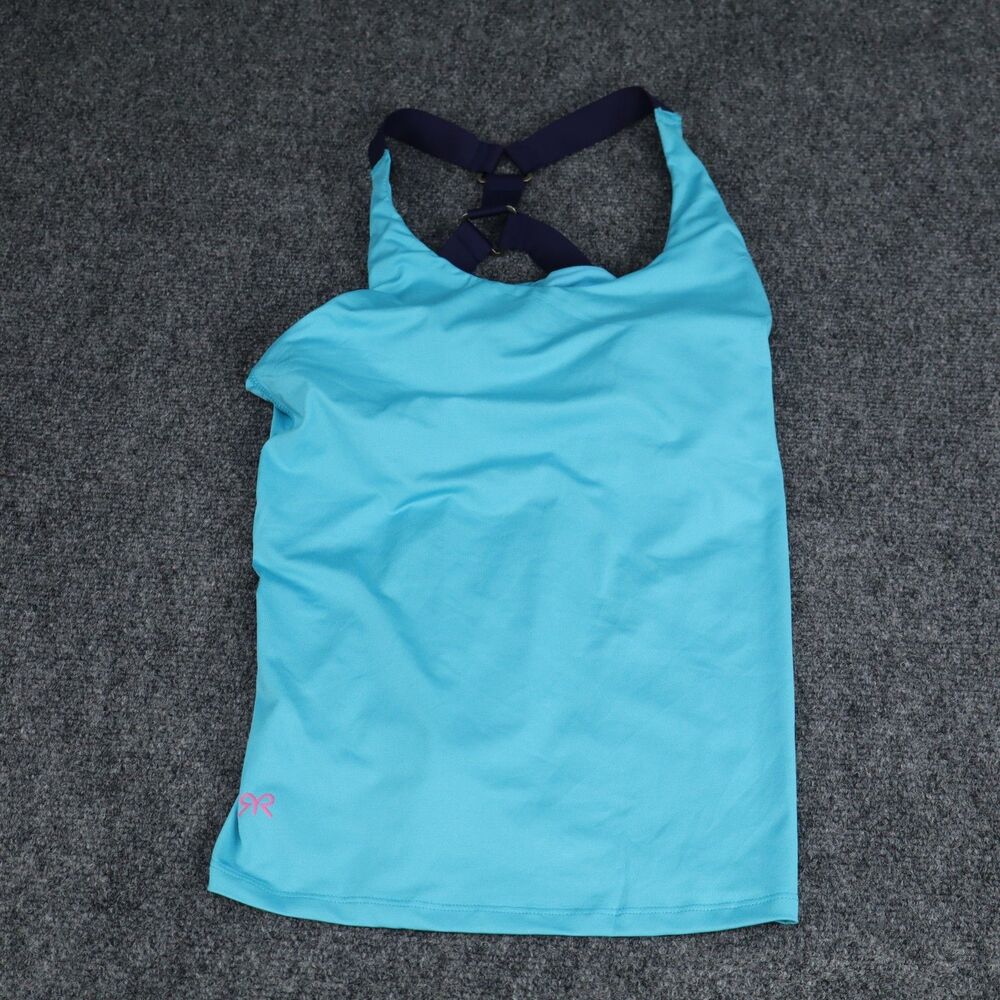 Ruby Ribbon Sports Demi Tank ocean Blue, Navy straps Active Stretch Size 34